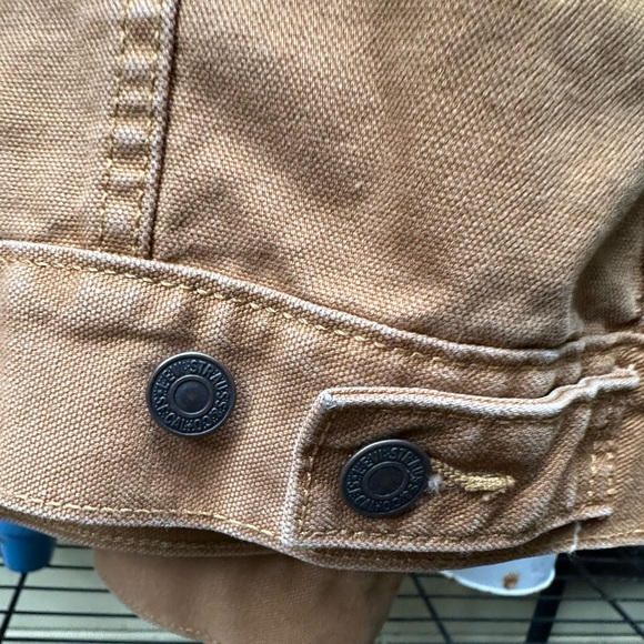LEVI STRAUSS & CO Vintage Tan Denim Jacket Standard Size Medium Button Down - Picture 8 of 12
